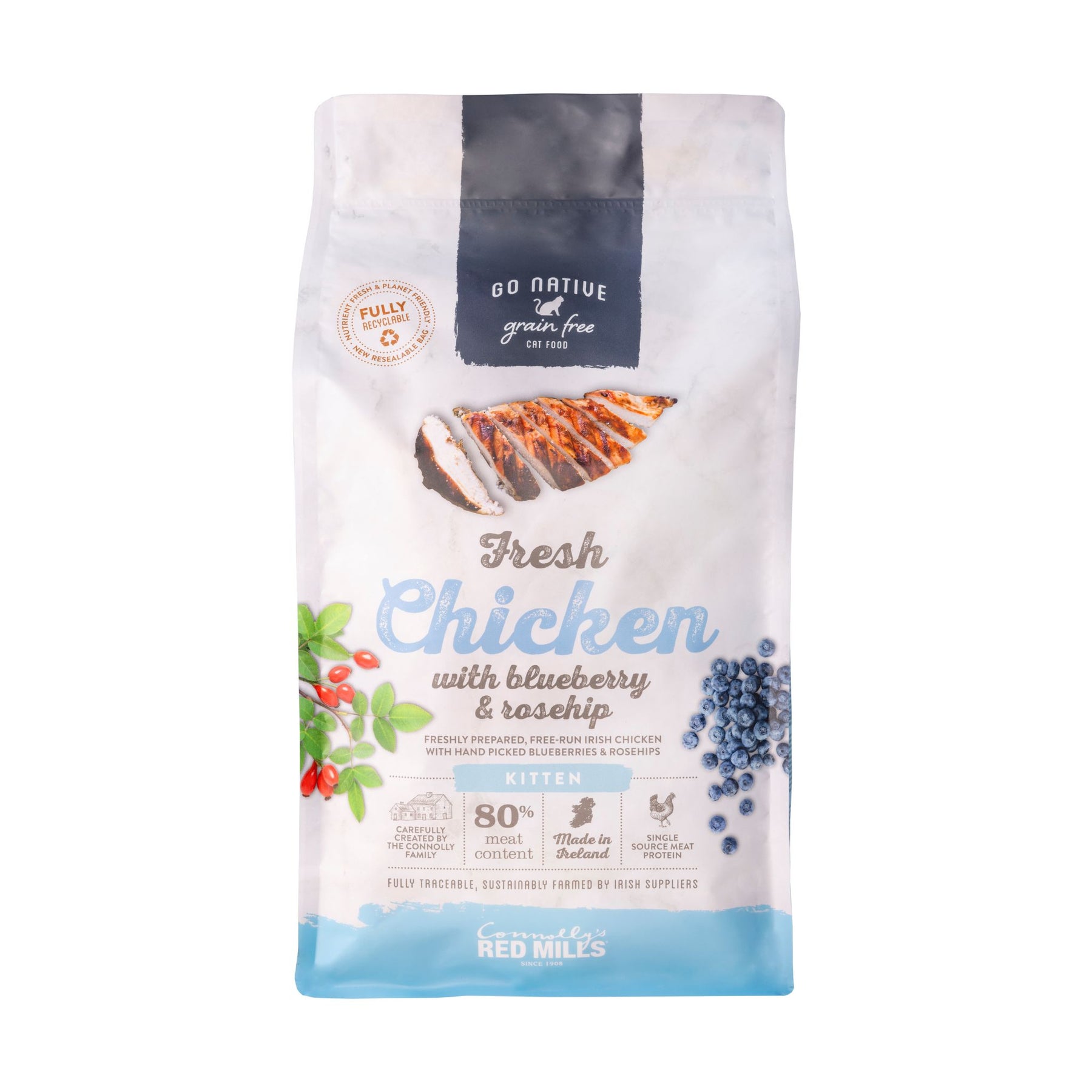 Go Native Chicken with Blueberry & Rosehip Kitten Food