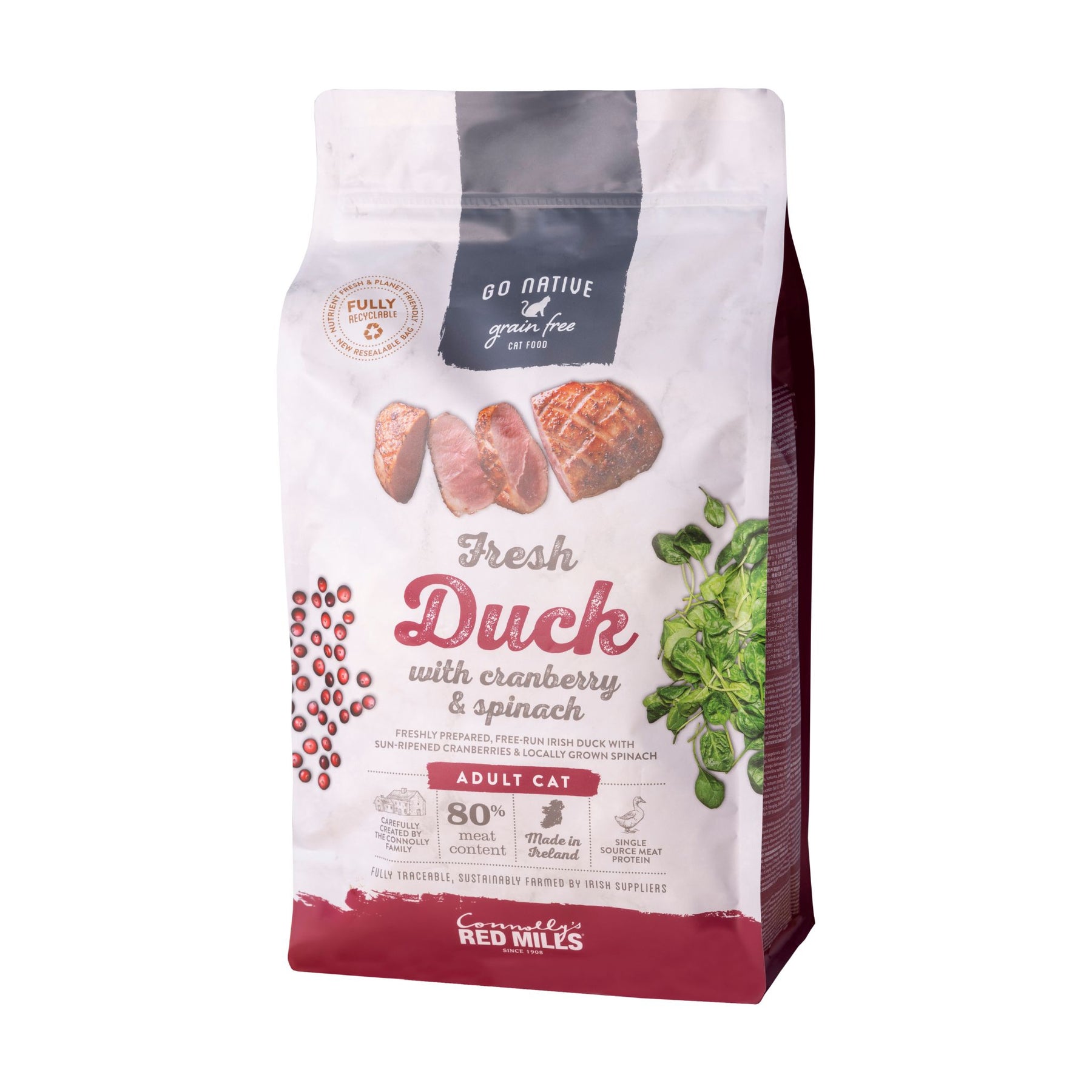 Go Native Duck with Cranberry & Spinach Cat Food