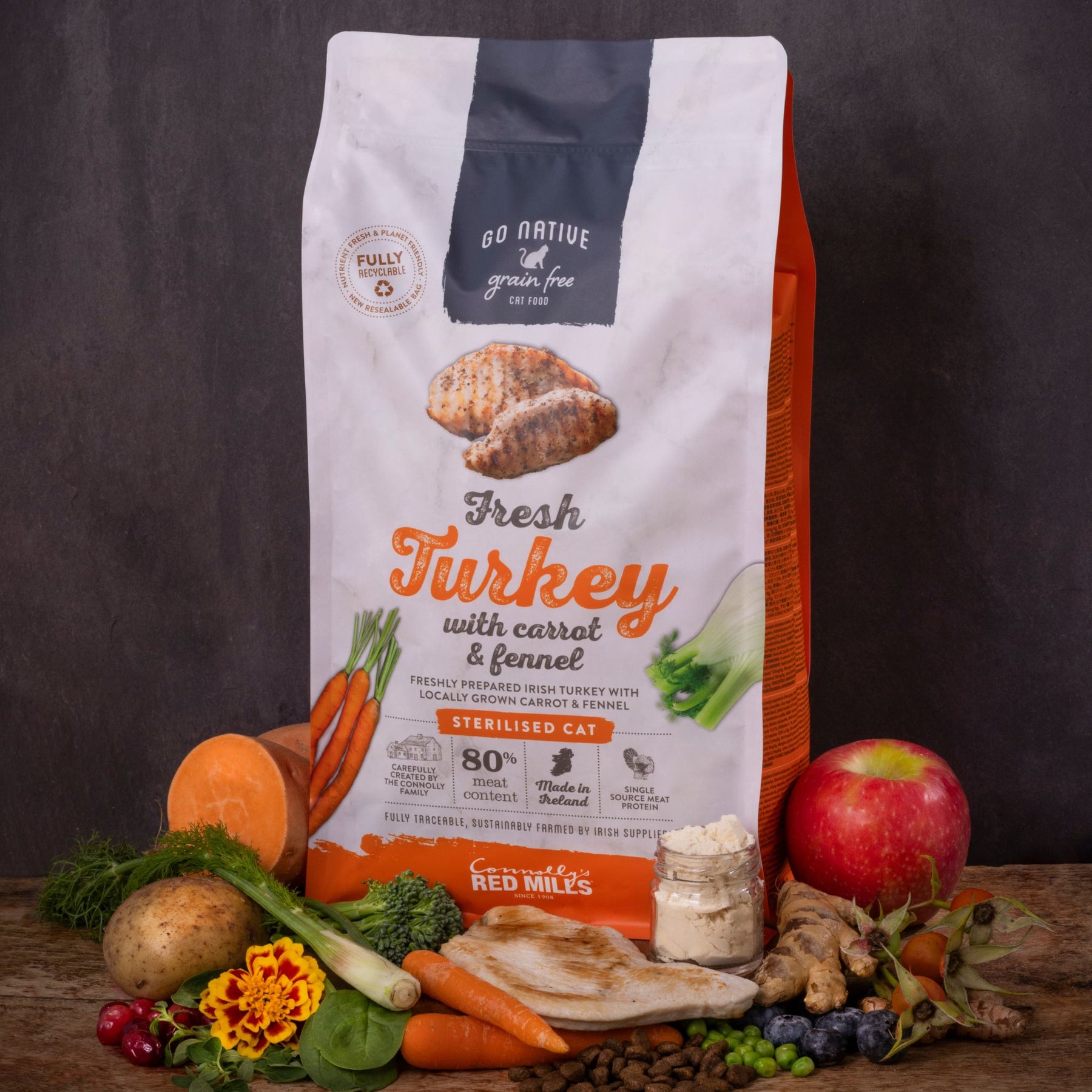 Go Native Turkey with Carrot & Fennel Sterilised Cat Food