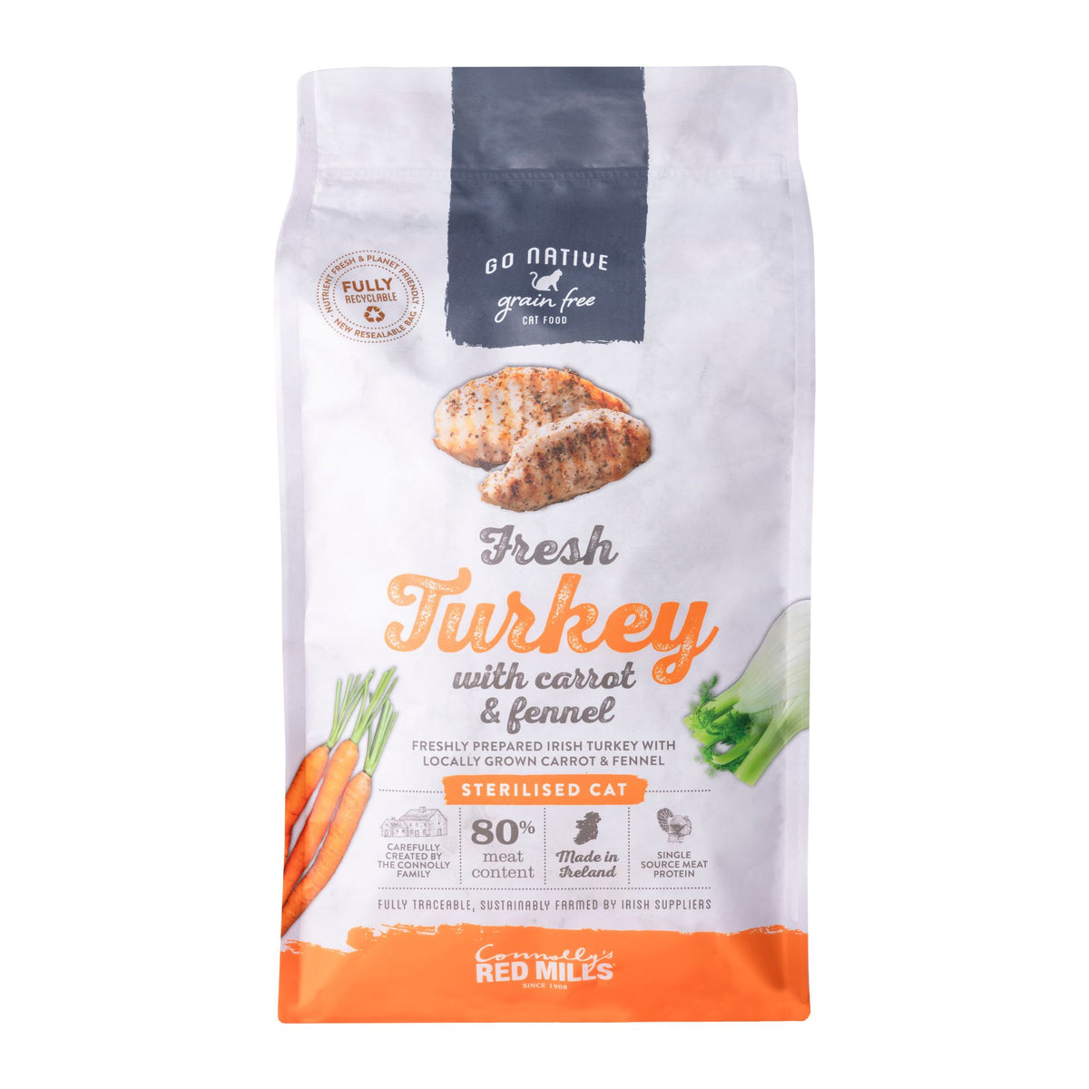 Go Native Turkey with Carrot & Fennel Sterilised Cat Food