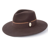 Hicks & Brown Oxley Fedora in Dark Brown