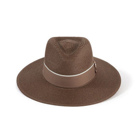 Hicks & Brown Hemley Fedora in Brown with Chocolate Ribbon
