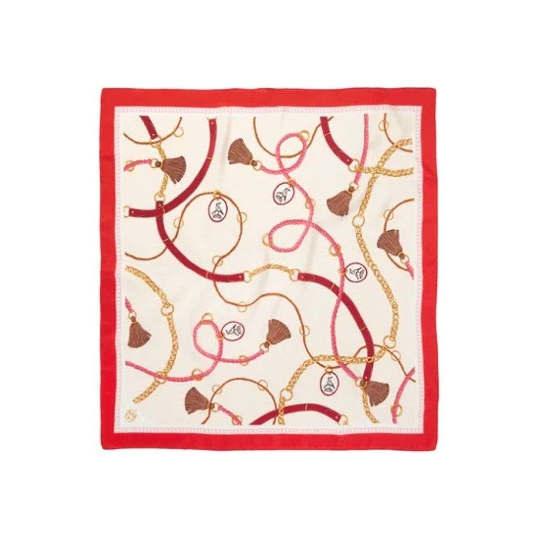 Hicks & Brown Melford Mini Silk Scarf in Dusty Pink