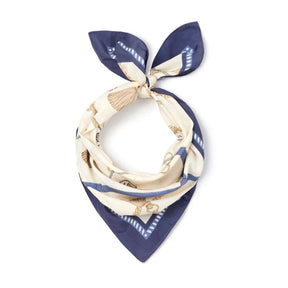 Hicks & Brown Melford Mini Silk Scarf in Navy