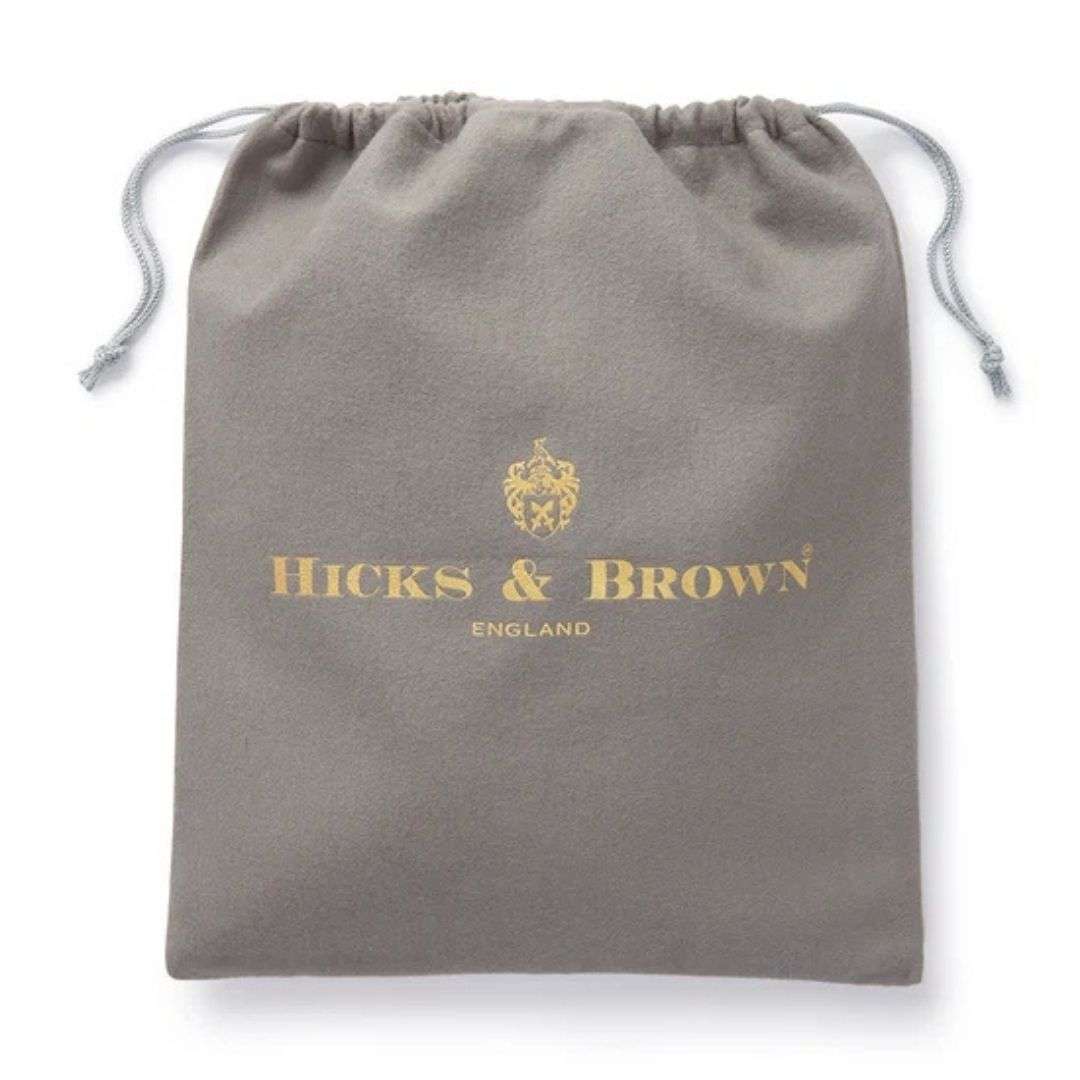 Hicks & Brown Melford Mini Silk Scarf in Navy
