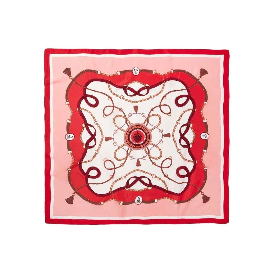 Hicks & Brown Melford Silk Scarf in Dusty Pink
