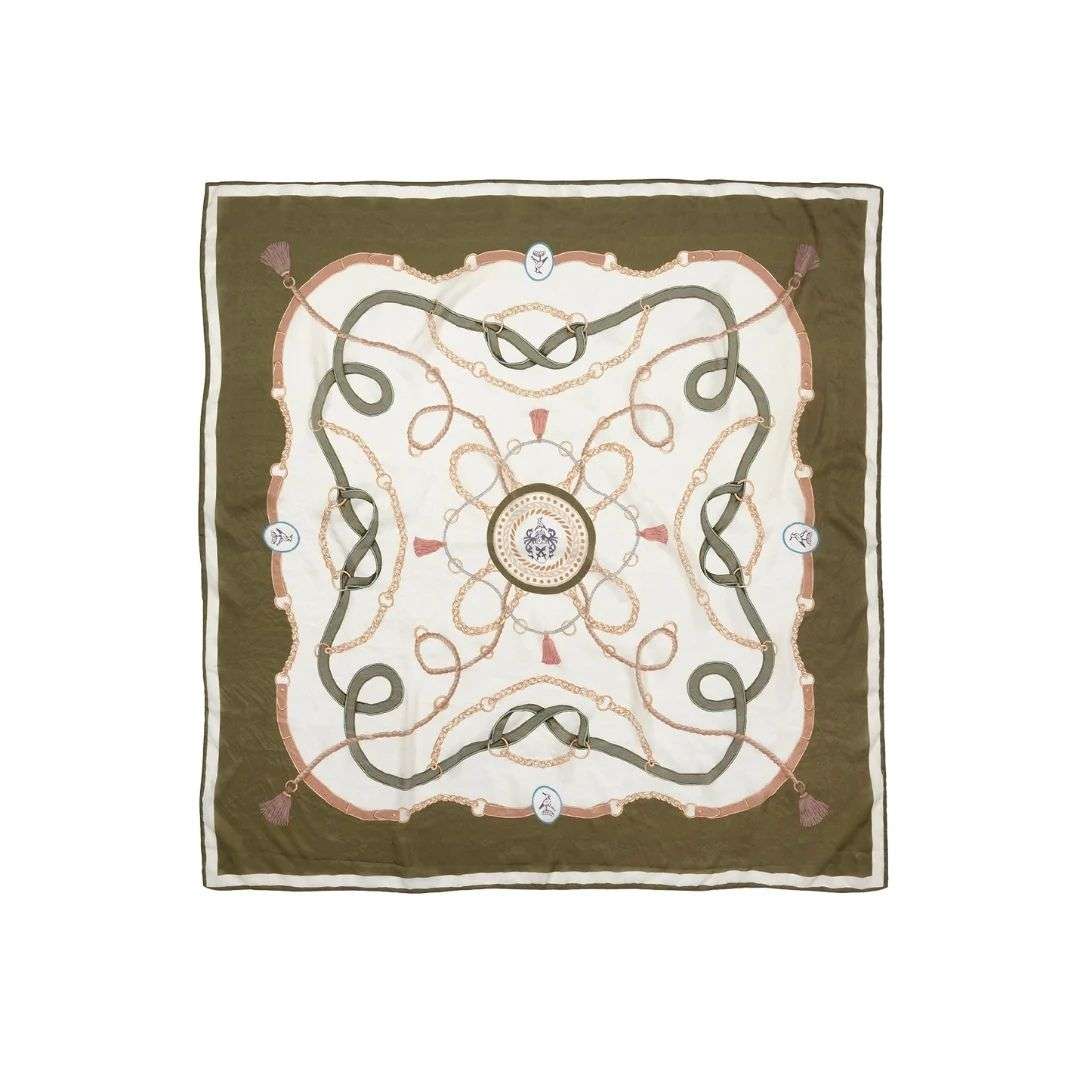 Hicks & Brown Melford Silk Scarf in Green