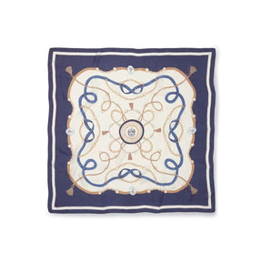 Hicks & Brown Melford Silk Scarf in Navy