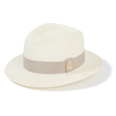 Hicks & Brown Orford Fedora in Cream with Pebble Ribbon
