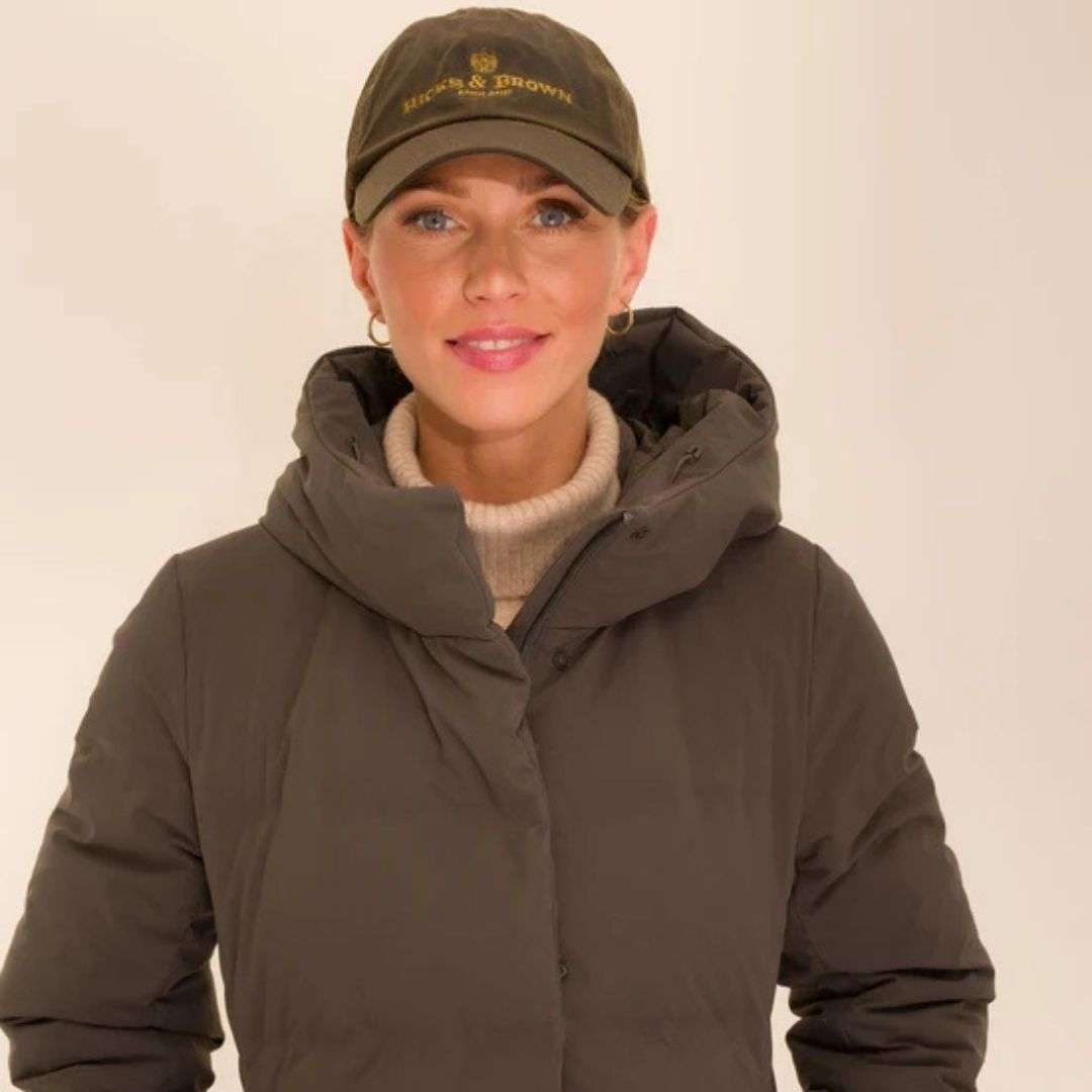 Hicks & Brown Wax Baseball Cap in Olive