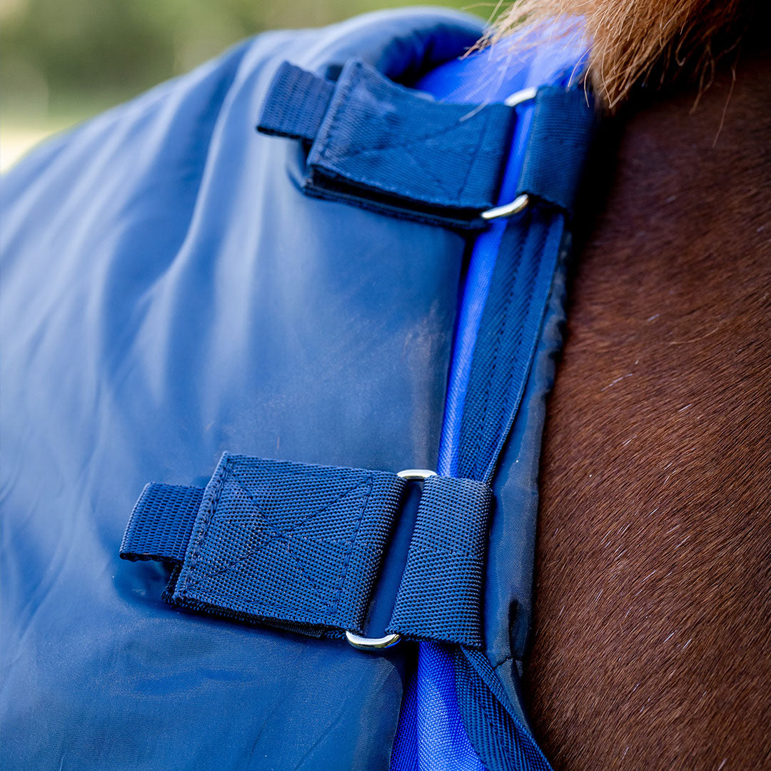 Horseware Amigo Hero Ripstop Plus Turnout Rug Lite in Blue/ Navy & Grey (100g)