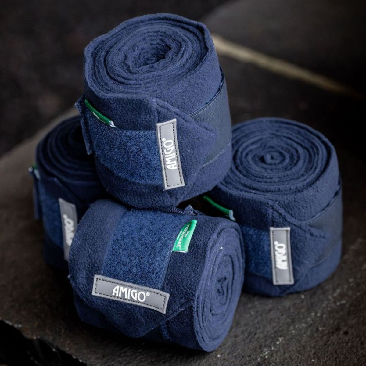 Horseware Amigo Fleece Bandages in Navy