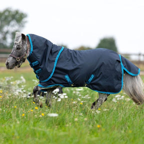 Horseware Amigo Hero 6 Ripstop Petite Plus Medium Turnout Rug in Navy & Electric Blue (200g)