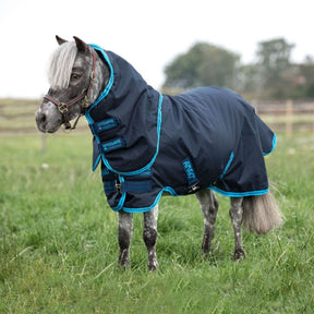 Horseware Amigo Hero 6 Ripstop Petite Plus Medium Turnout Rug in Navy & Electric Blue (200g)