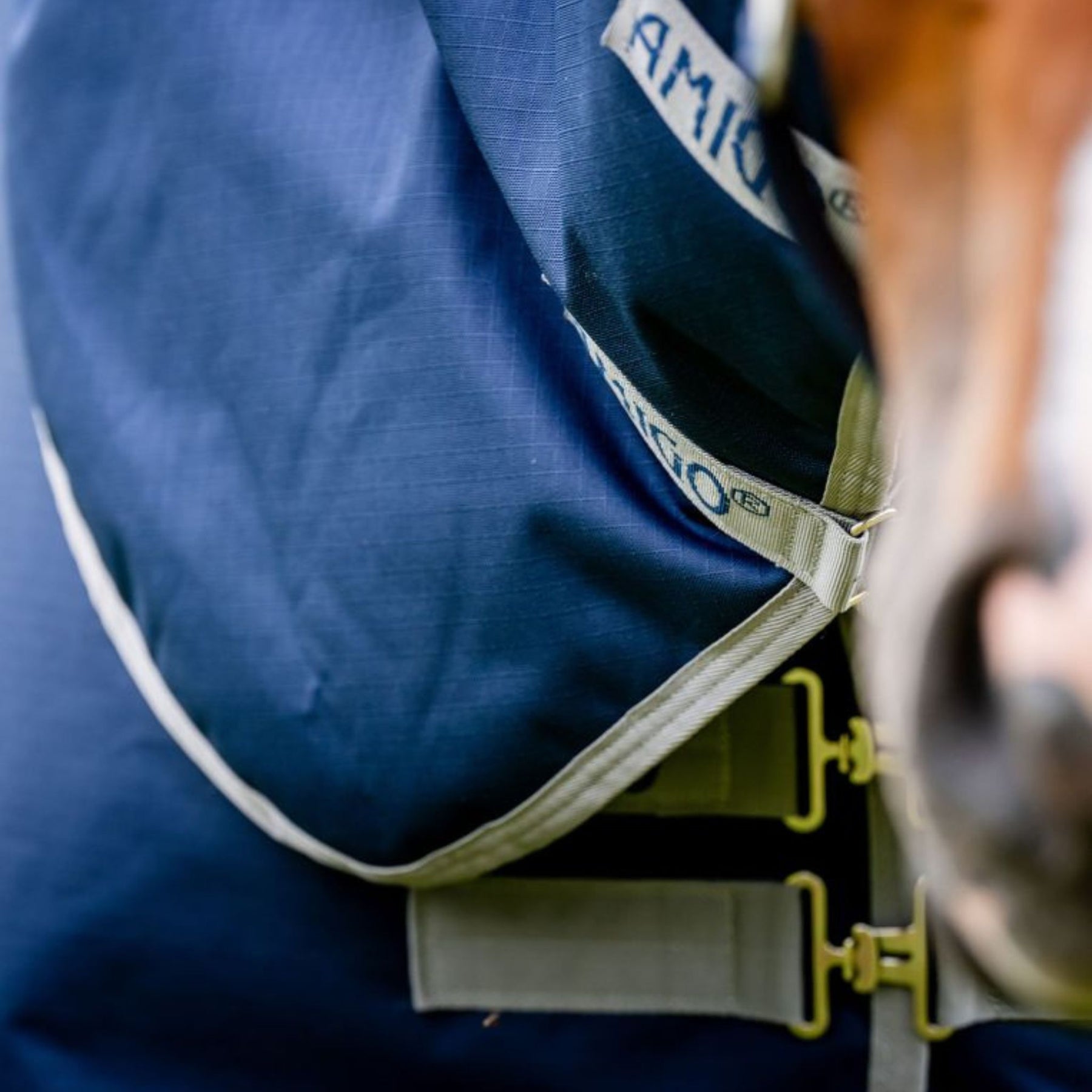 Horseware Amigo Ripstop 900D Plus Medium Turnout Rug in Navy & Titanium Grey (200g)