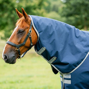 Horseware Amigo Ripstop 900D Plus Medium Turnout Rug in Navy & Titanium Grey (200g)