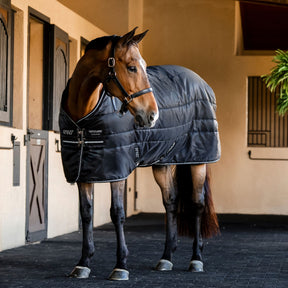 Horseware Amigo Ripstop Insulator Plus Heavy Stable Rug in Black & Titanium Grey (350g)