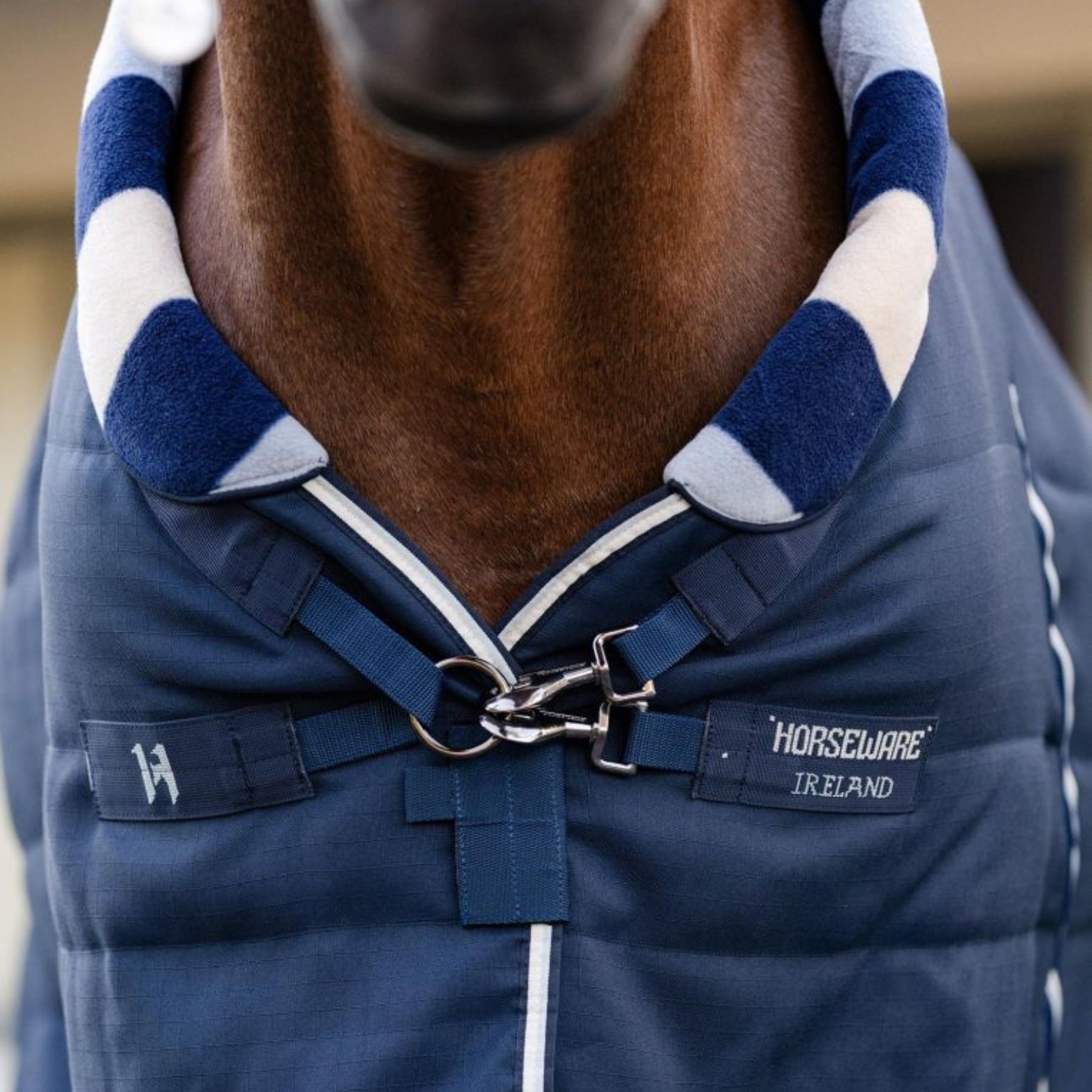 Horseware Newmarket Cosy Light Stable Rug in Whitney Navy (100g)