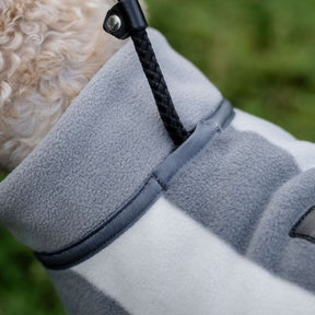 Horseware Newmarket Dog Fleece Coat with Witney Stripes in Charcoal