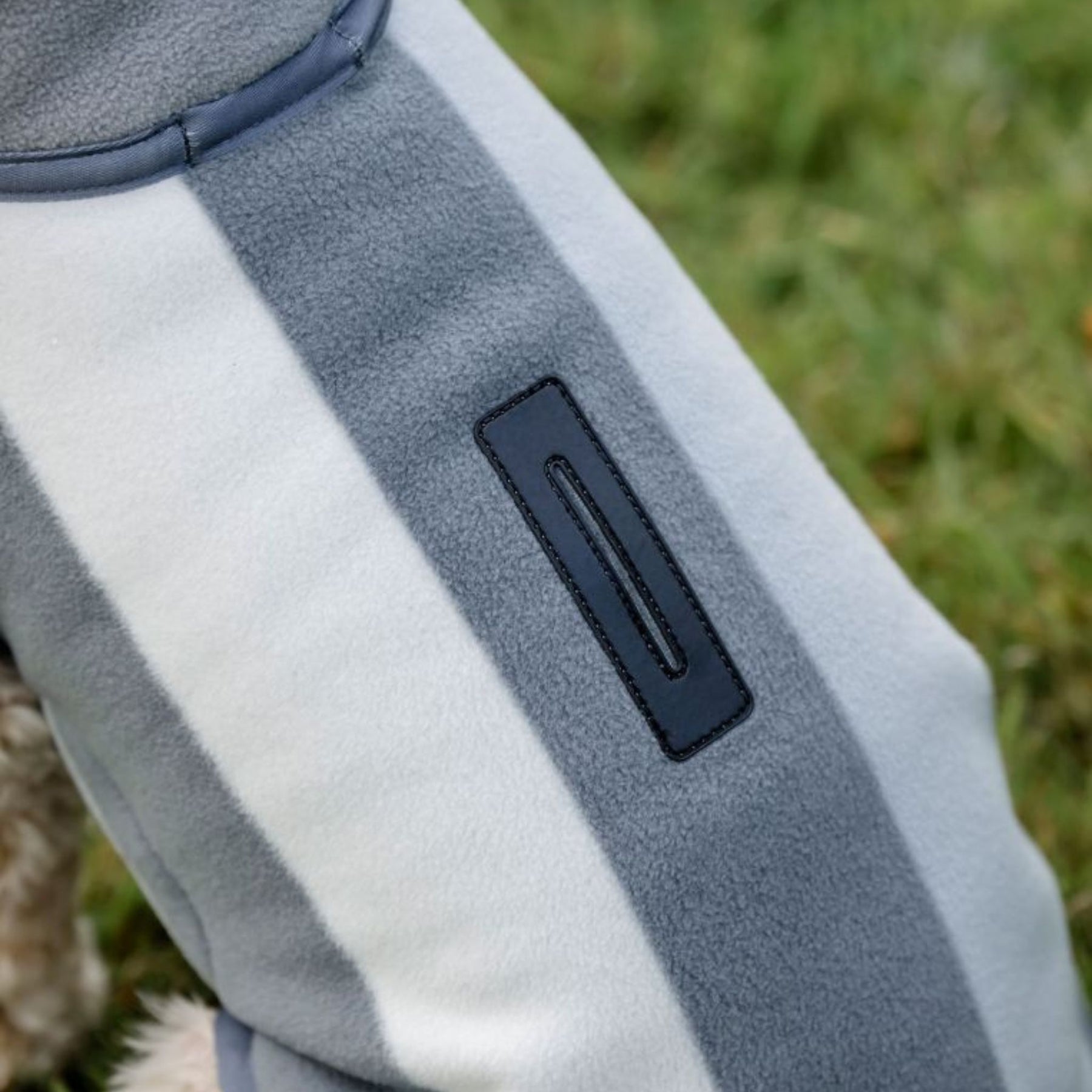 Horseware Newmarket Dog Fleece Coat with Witney Stripes in Charcoal