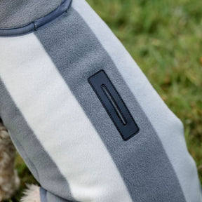 Horseware Newmarket Dog Fleece Coat with Witney Stripes in Charcoal