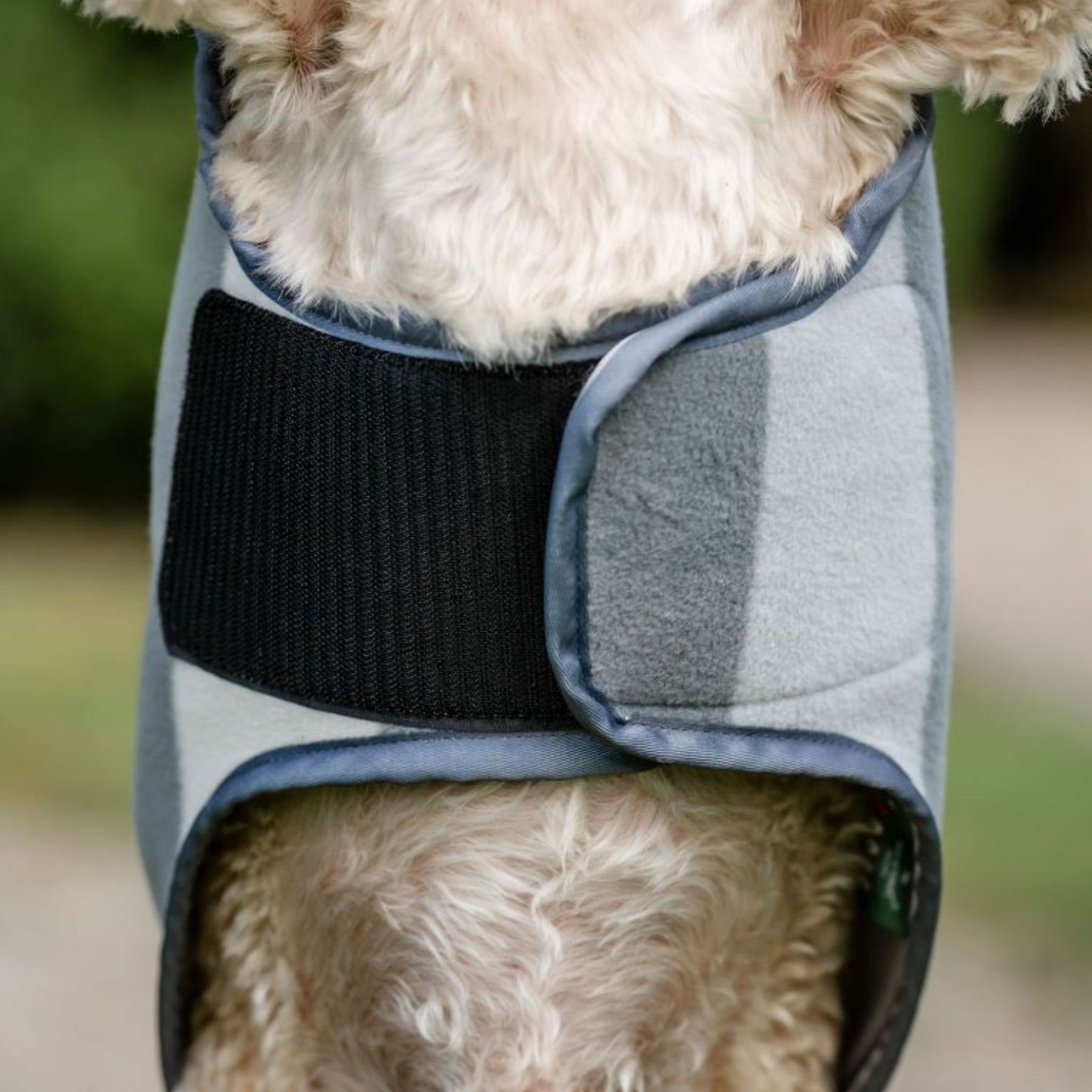 Horseware Newmarket Dog Fleece Coat with Witney Stripes in Charcoal