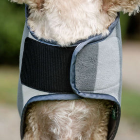 Horseware Newmarket Dog Fleece Coat with Witney Stripes in Charcoal