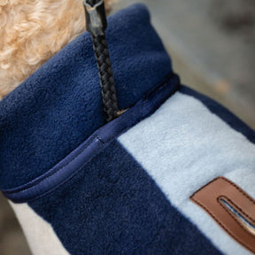 Horseware Newmarket Dog Fleece Coat with Witney Stripes in Navy