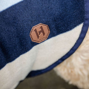 Horseware Newmarket Dog Fleece Coat with Witney Stripes in Navy