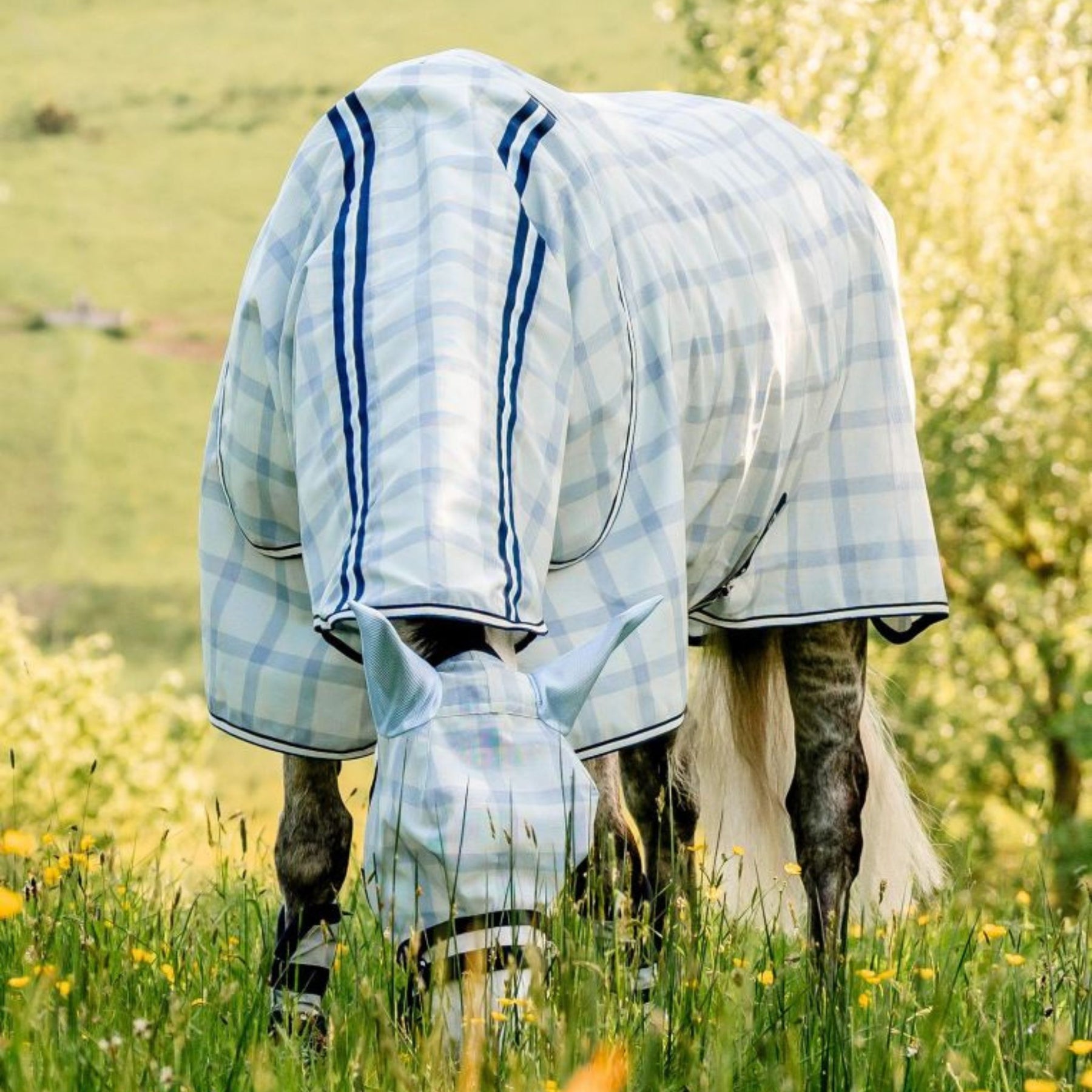 Horseware Newmarket Plus Fly Rug in Whitney & Navy