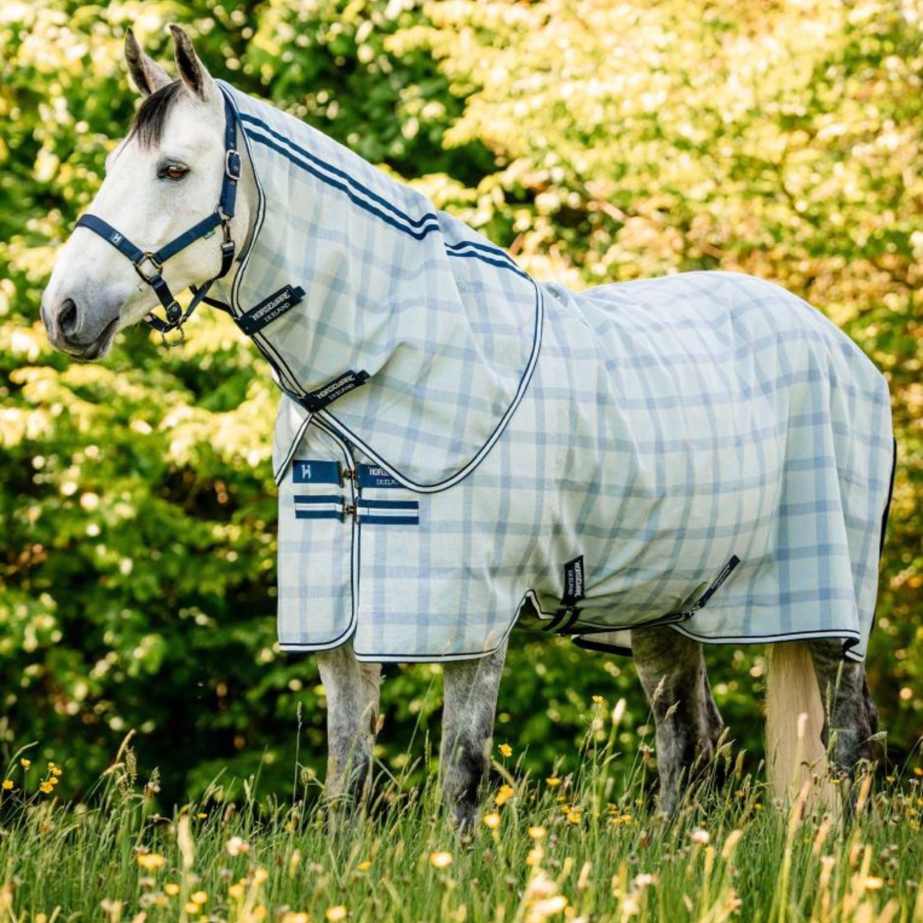 Horseware Newmarket Plus Fly Rug in Whitney & Navy