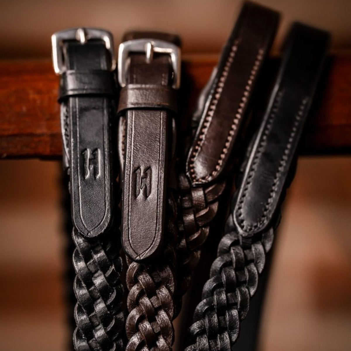 Horseware Plaited Reins in Brown