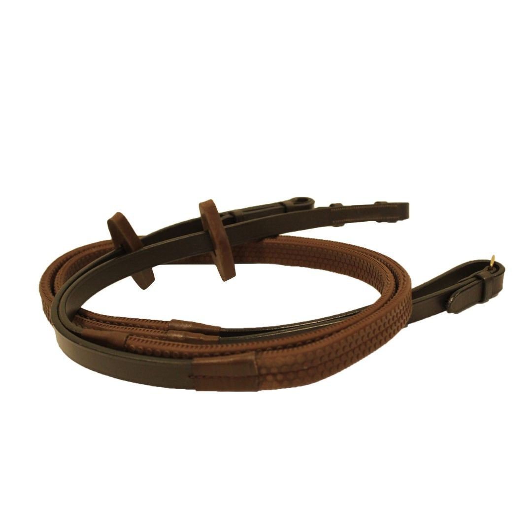 Horseware Rambo Micklem Rubber Reins in Brown