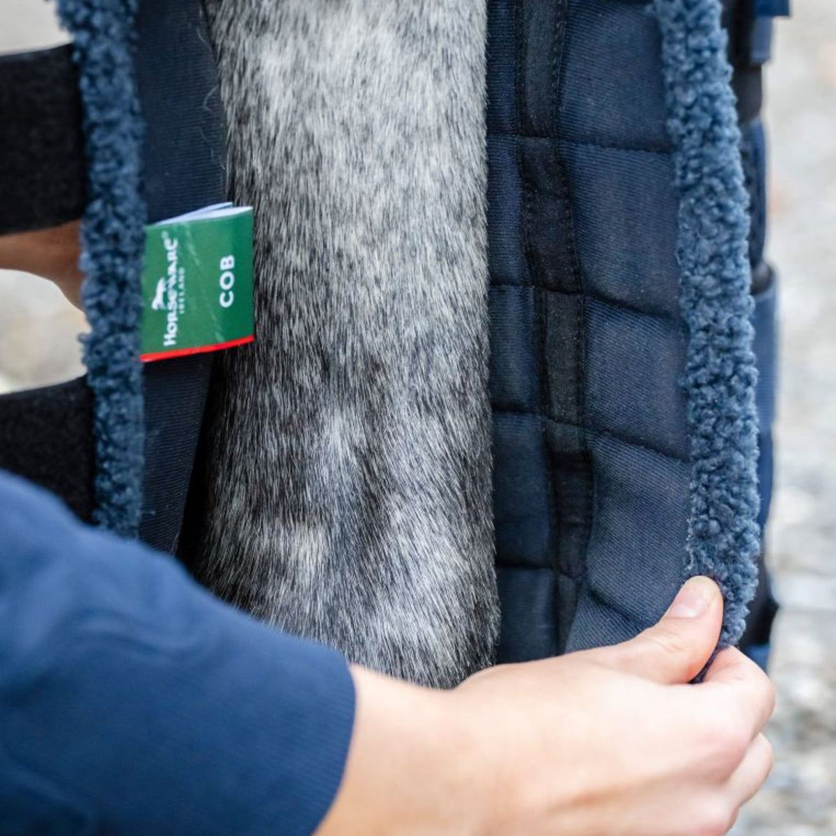 Horseware Show Ready Wraps in Navy & Silver