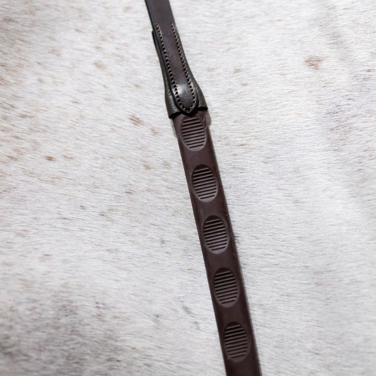 Horseware Thumb Grip Rubber Reins in Brown