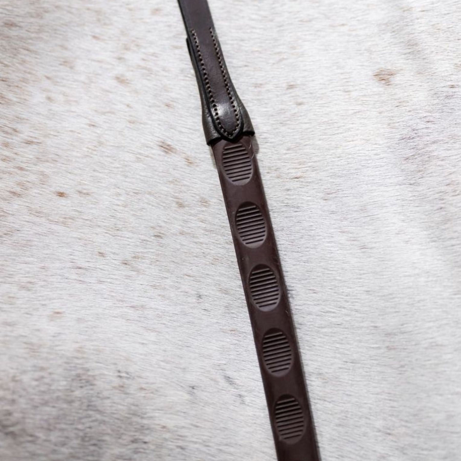 Horseware Thumb Grip Rubber Reins in Brown