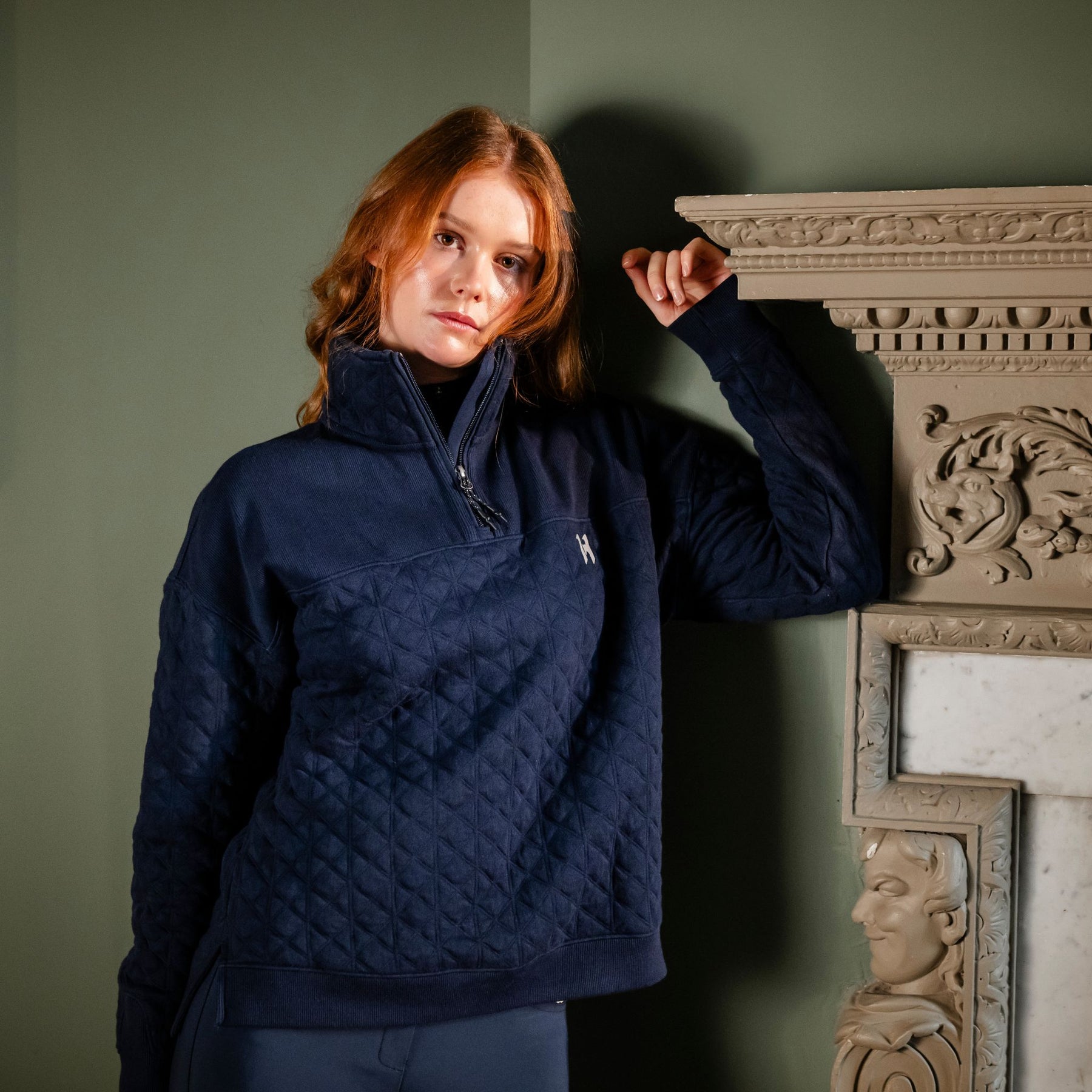 Horseware Women's Liberty Winter Jumper in Core Navy