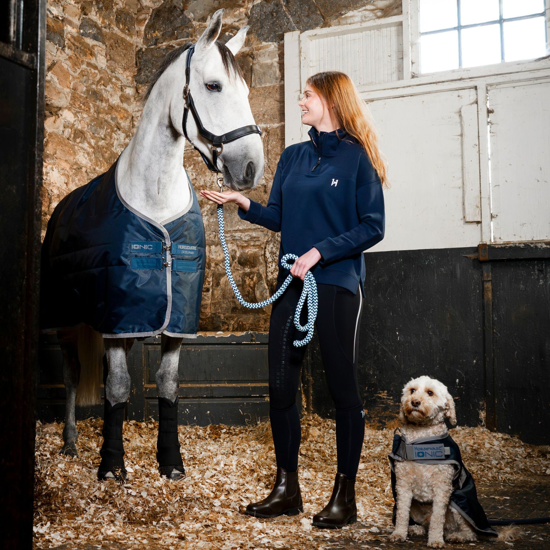 Horseware Women's Liberty Winter Jumper in Core Navy