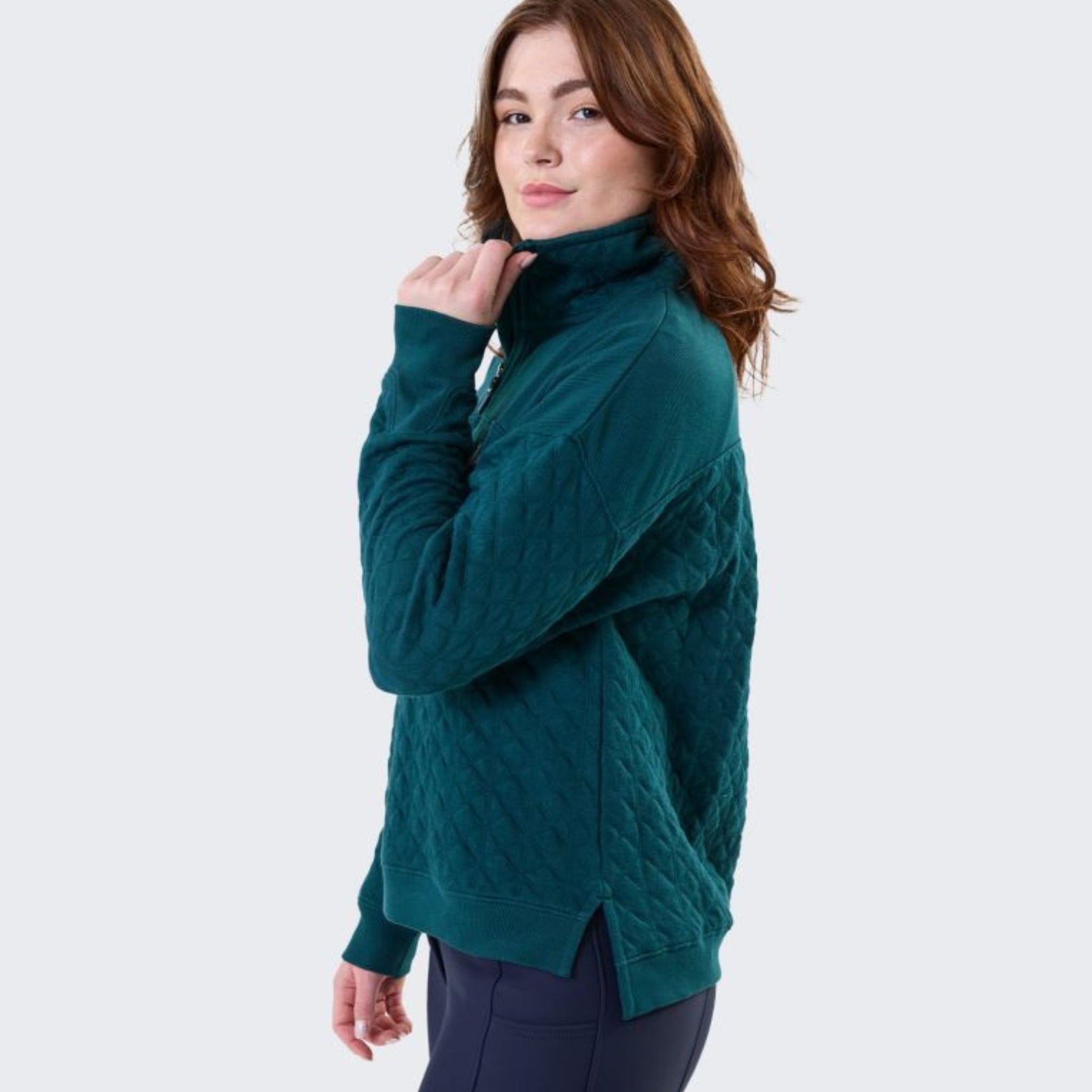 Horseware Women's Liberty Winter Jumper in Dynasty Green
