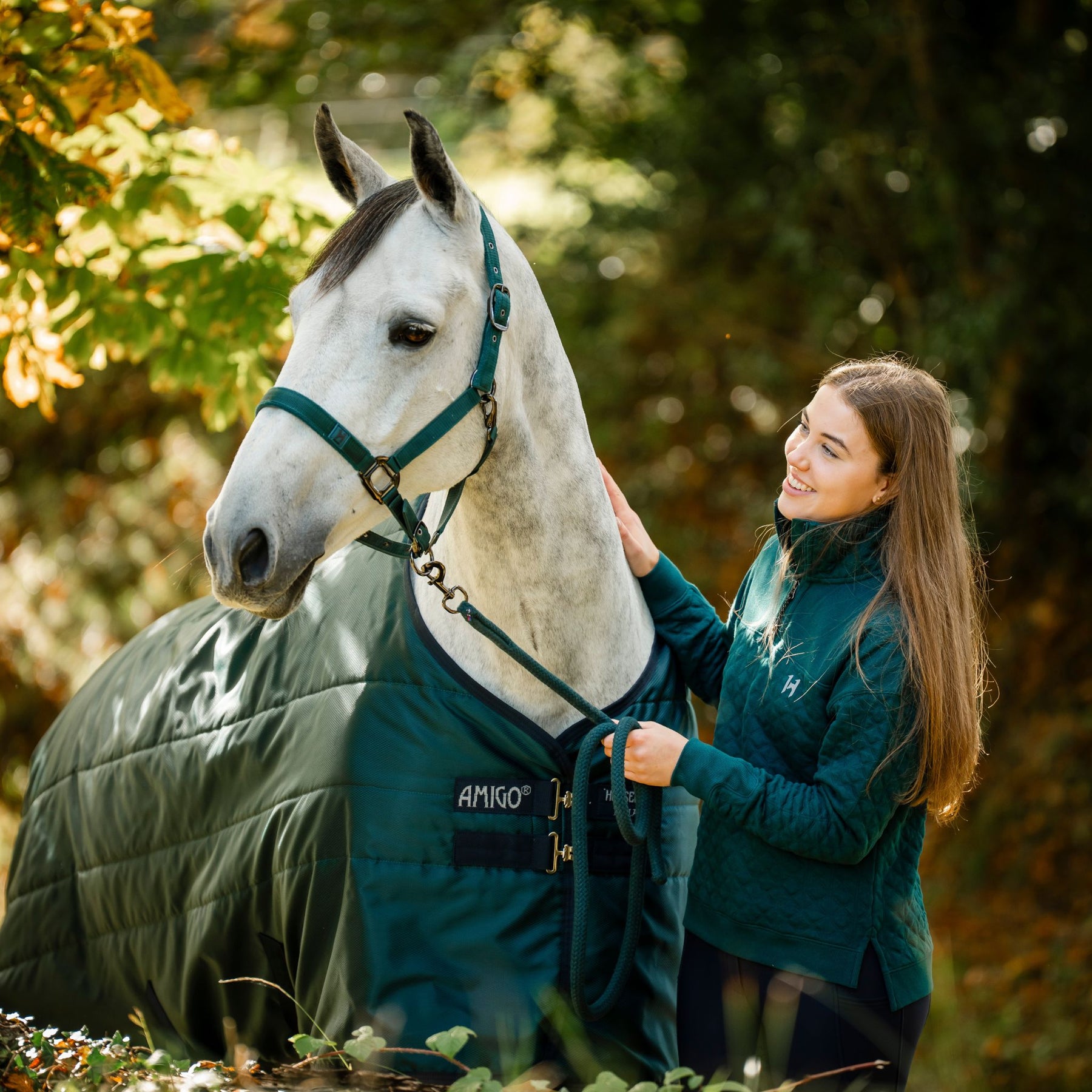 Horseware Women's Liberty Winter Jumper in Dynasty Green