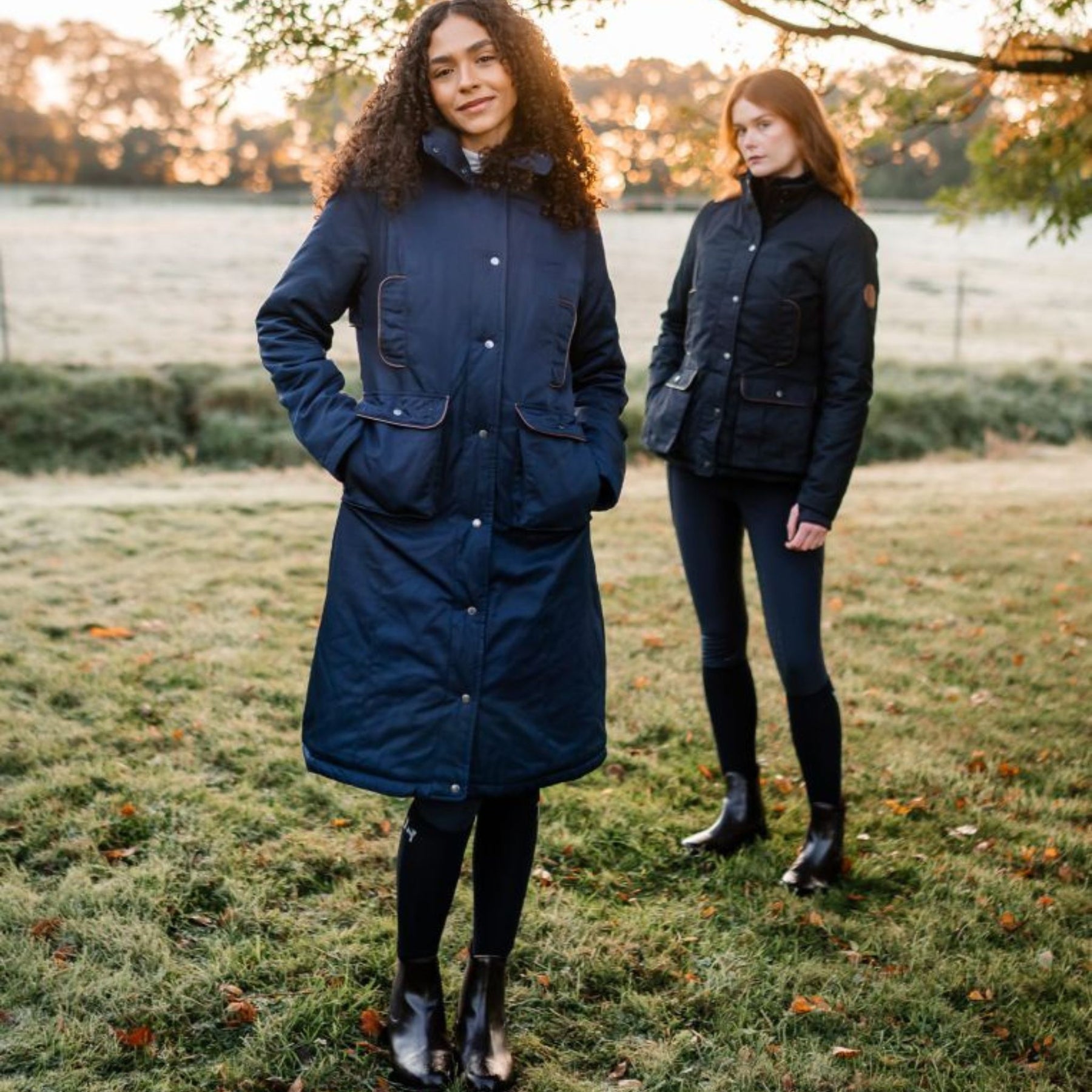 Horseware Women's Newmarket Coat in Navy
