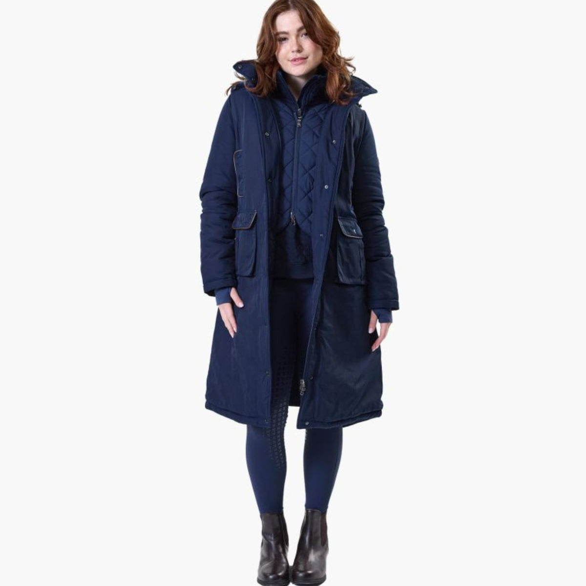 Horseware Women's Newmarket Coat in Navy