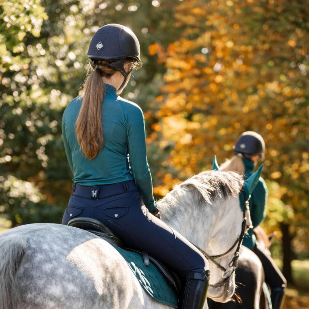 Horseware Women's Strive Winter Quarter Zip Baselayer in Dynasty Green