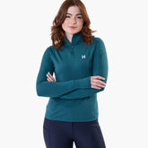 Horseware Women's Strive Winter Quarter Zip Baselayer in Dynasty Green