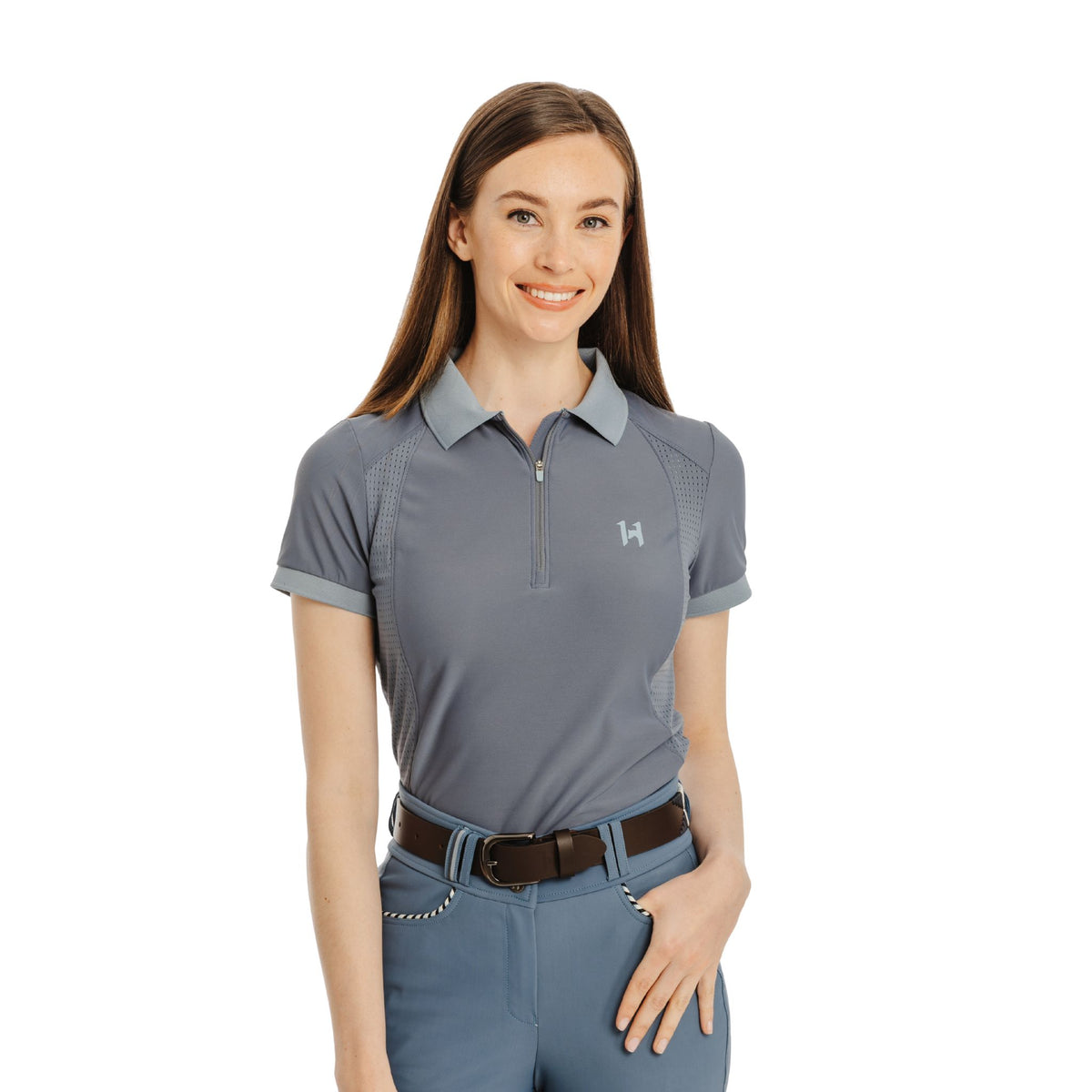 Horseware Women's Tech Polo Shirt in Indigo Orchid