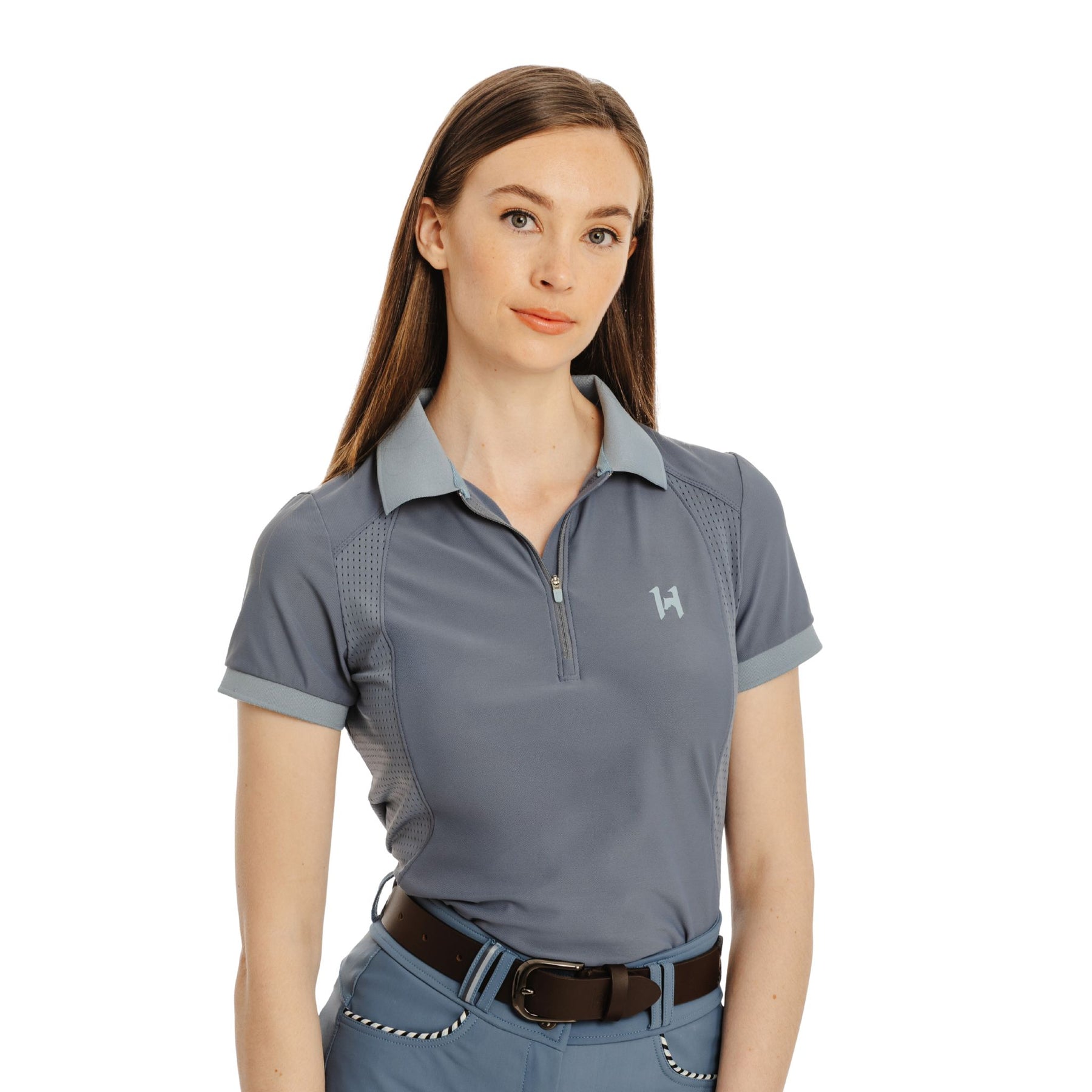 Horseware Women's Tech Polo Shirt in Indigo Orchid
