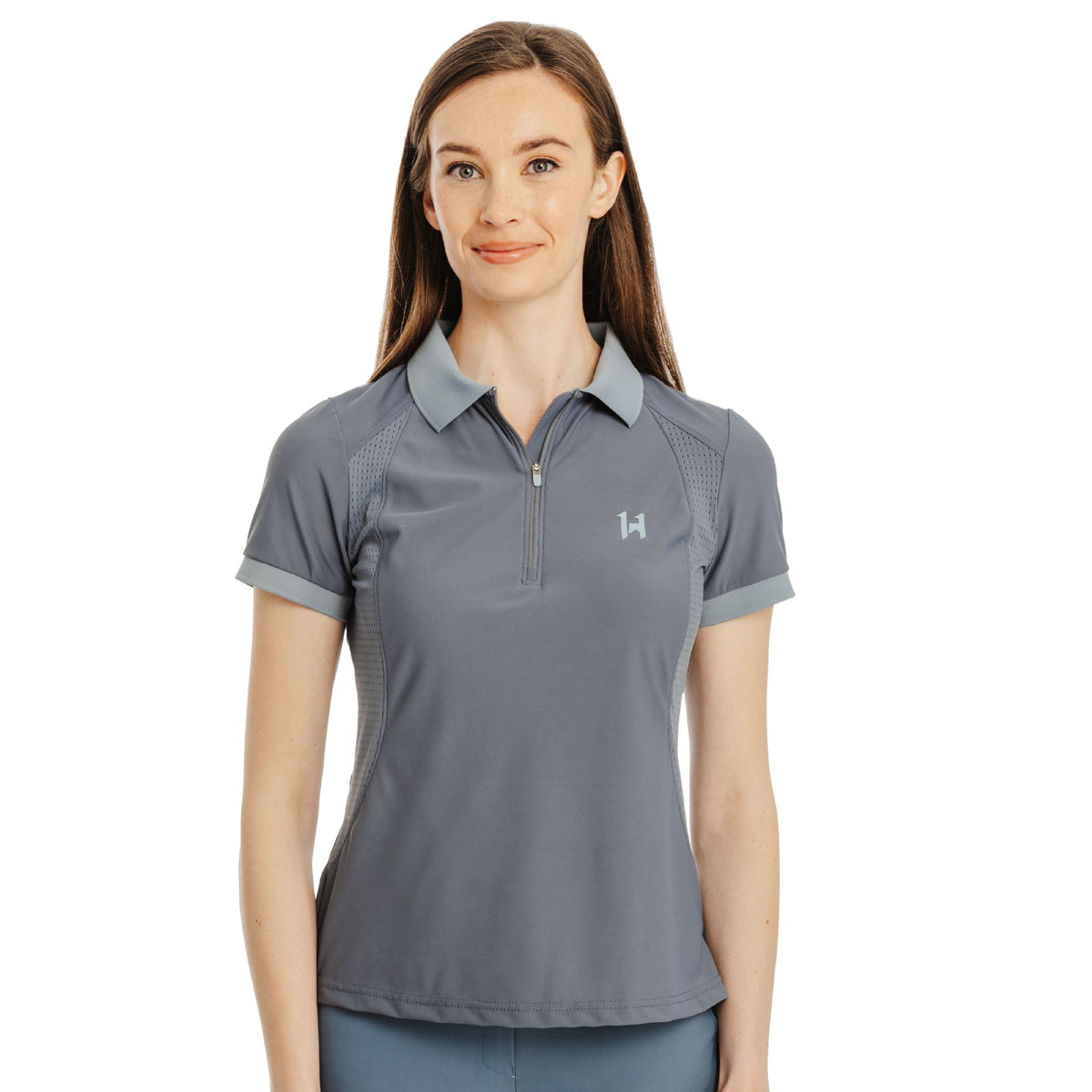 Horseware Women's Tech Polo Shirt in Indigo Orchid