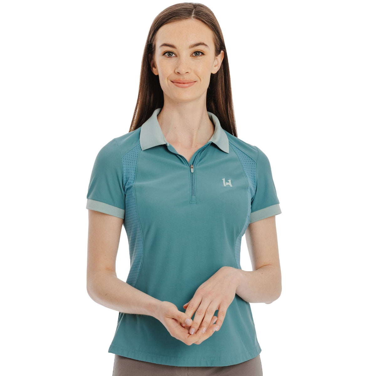 Horseware Women's Tech Polo Shirt in Juniper Green