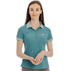 Horseware Women's Tech Polo Shirt in Juniper Green