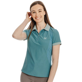 Horseware Women's Tech Polo Shirt in Juniper Green